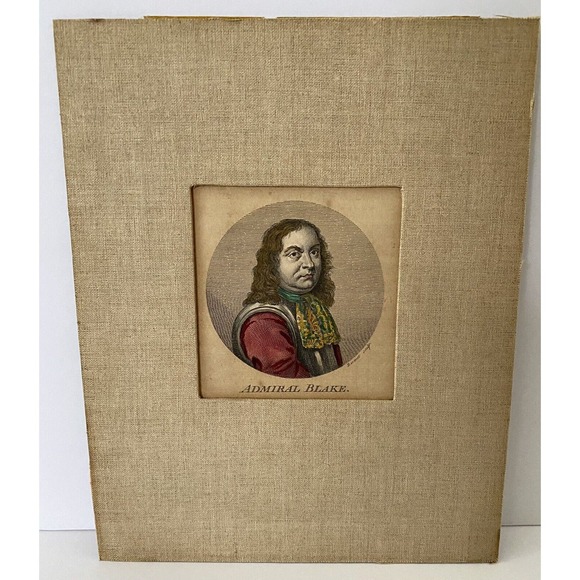 Antique Print-PORTRAIT-ROBERT BLAKE-ADMIRAL-Ravenet-1757-1758 - Picture 2 of 6